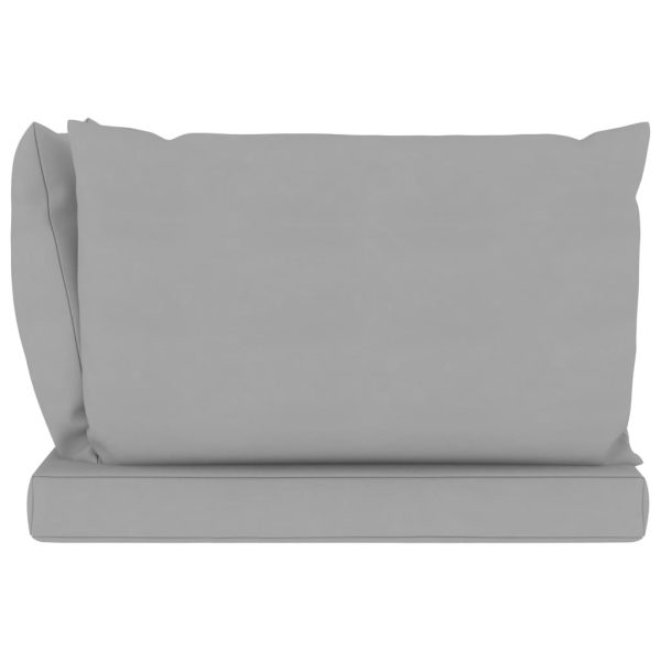 Pallet Sofa Cushions 3 pcs Grey Fabric