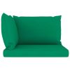 Pallet Sofa Cushions 3 pcs Green Fabric