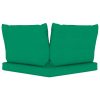 Pallet Sofa Cushions 3 pcs Green Fabric