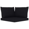 Pallet Sofa Cushions 3 pcs Black Fabric