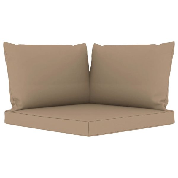 Pallet Sofa Cushions 3 pcs Taupe Fabric
