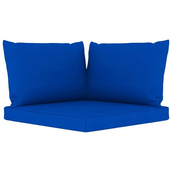 Pallet Sofa Cushions 3 pcs Blue Fabric