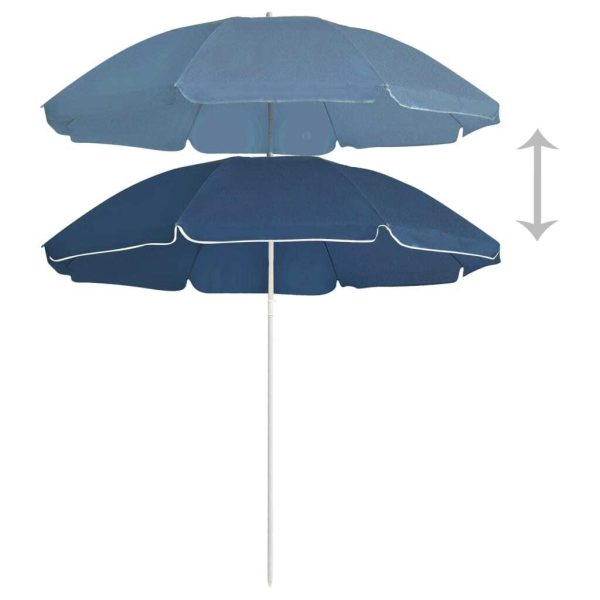 Outdoor Parasol with Steel Pole 180 cm – Blue