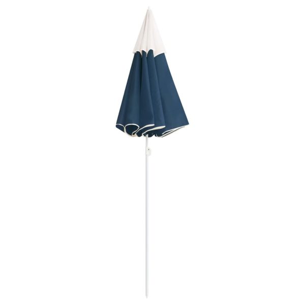 Outdoor Parasol with Steel Pole 180 cm – Blue