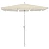 Garden Parasol with Pole 210×140 cm – Sand