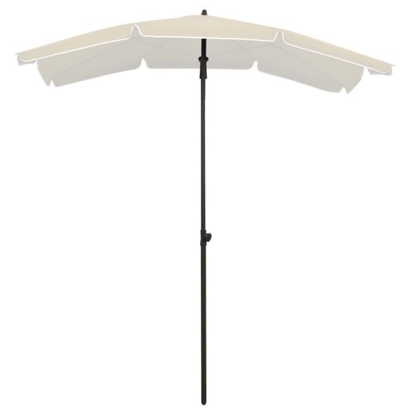 Garden Parasol with Pole 200×130 cm – Sand