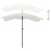 Garden Parasol with Pole 200×130 cm – Sand