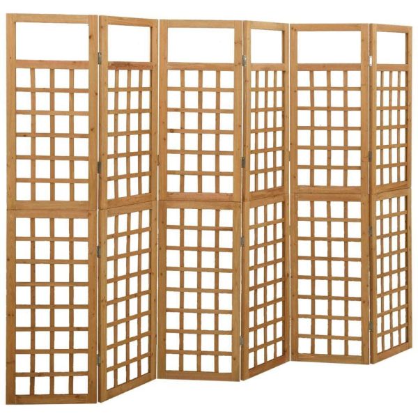 Rossington Room Divider/Trellis Solid Fir Wood – 242.5×180 cm, Brown