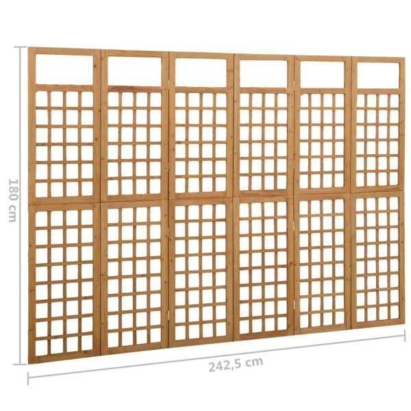 Rossington Room Divider/Trellis Solid Fir Wood – 242.5×180 cm, Brown