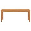 Garden Bench Solid Teak Wood – 114x40x45 cm