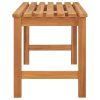 Garden Bench Solid Teak Wood – 114x40x45 cm