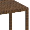 Sun Loungers 2 pcs with Table Poly Rattan – Brown