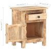 Northdale Bedside Cabinet 40x30x50 cm – Rough Mango Wood