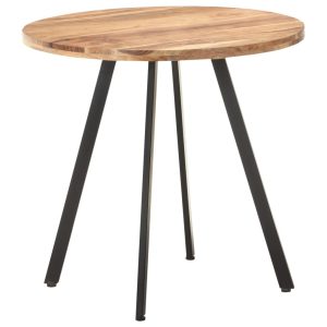 Dining Table 80 cm – Solid Acacia Wood