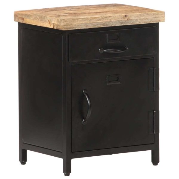 Hillsdale Bedside Cabinet 40x30x52 cm Rough Mango Wood