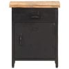 Hillsdale Bedside Cabinet 40x30x52 cm Rough Mango Wood