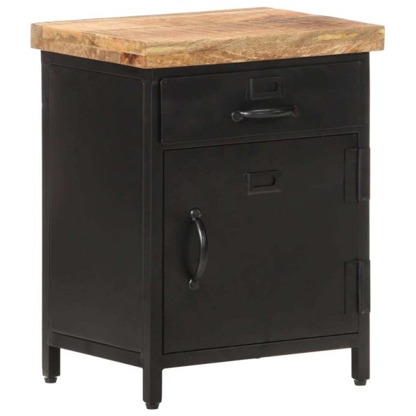 Hillsdale Bedside Cabinet 40x30x52 cm Rough Mango Wood