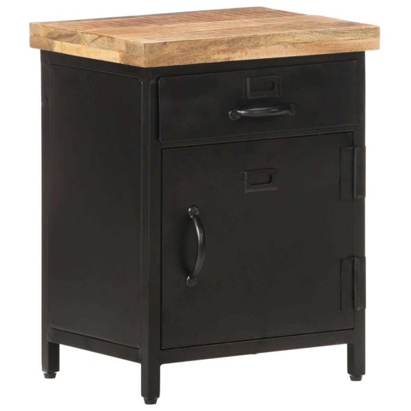 Hillsdale Bedside Cabinet 40x30x52 cm Rough Mango Wood