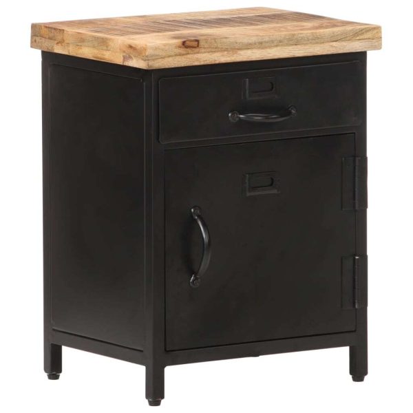 Hillsdale Bedside Cabinet 40x30x52 cm Rough Mango Wood