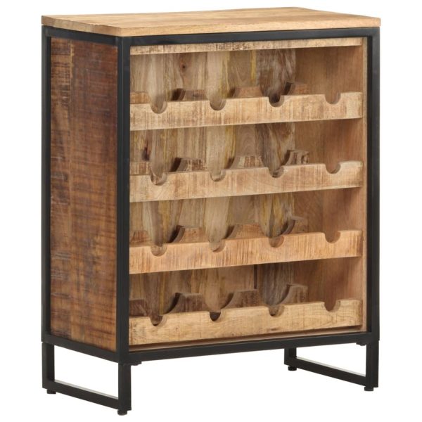 Wine Cabinet 62x33x78.5 cm Rough Mango Wood