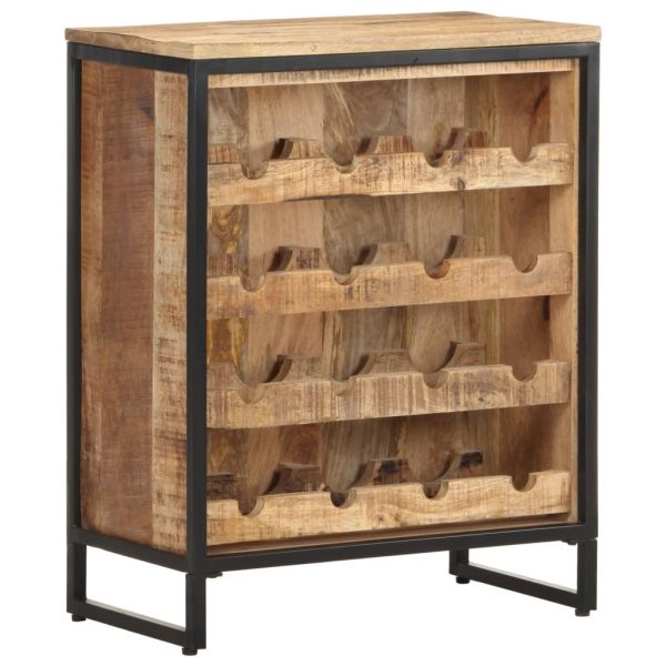 Wine Cabinet 62x33x78.5 cm Rough Mango Wood