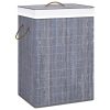 Bamboo Laundry Basket Grey 72 L