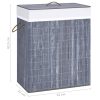 Bamboo Laundry Basket Grey 100 L