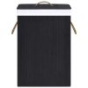 Bamboo Laundry Basket Black 72 L