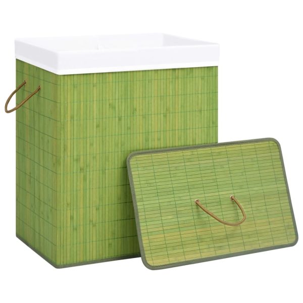 Bamboo Laundry Basket Green 100 L