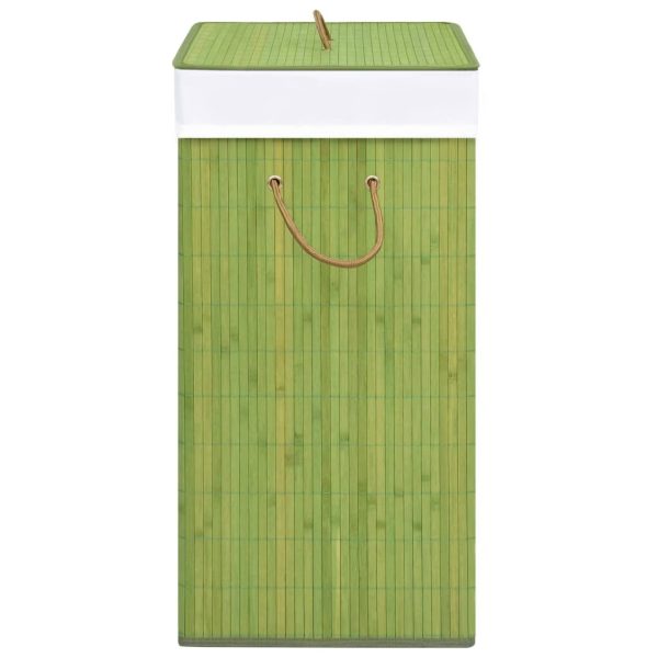 Bamboo Laundry Basket Green 83 L