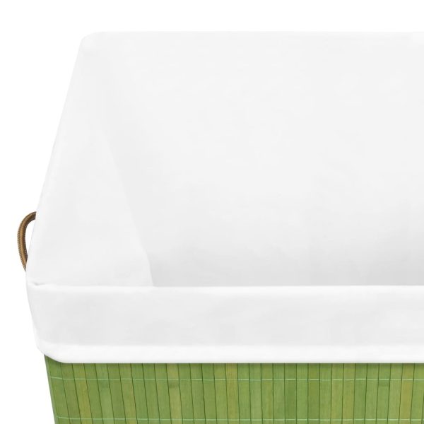 Bamboo Laundry Basket Green 83 L