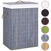 Bamboo Laundry Basket Grey