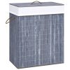 Bamboo Laundry Basket Grey 83 L