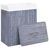 Bamboo Laundry Basket Grey 83 L