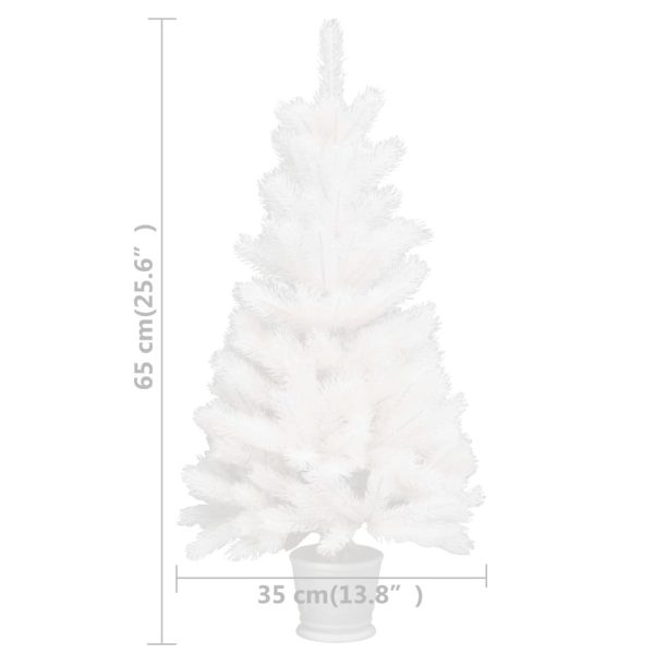 Artificial Christmas Tree Lifelike Needles White – 65×35 cm