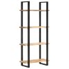 4-Tier Bookcase – 80x40x180 cm, Rough Mango Wood