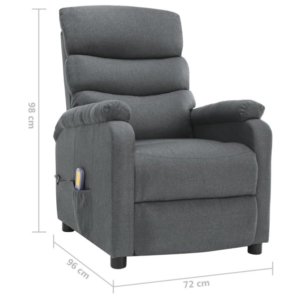 Massage Recliner Fabric – Light Grey