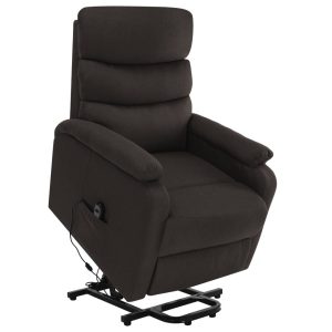 Stand-up Massage Recliner Fabric – Dark Brown