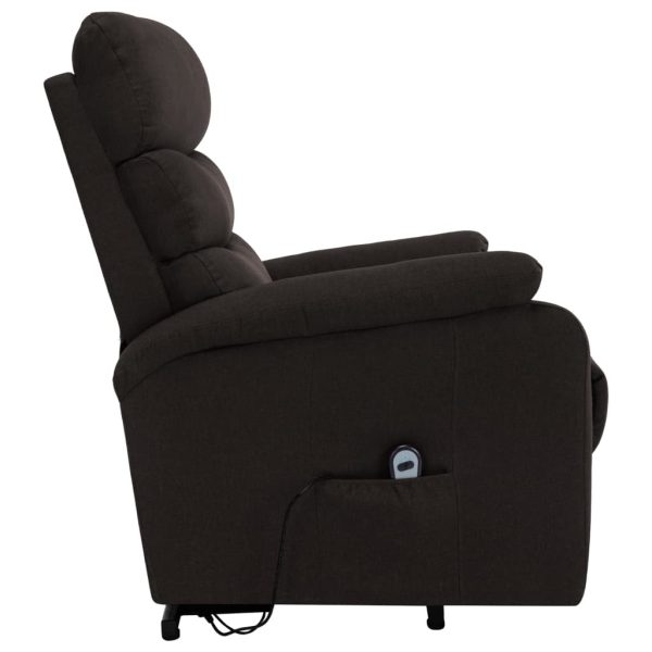 Stand-up Massage Recliner Fabric – Dark Brown