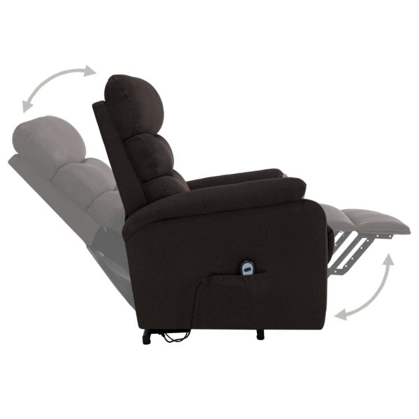 Stand-up Massage Recliner Fabric – Dark Brown