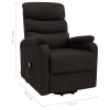 Stand-up Massage Recliner Fabric – Dark Brown