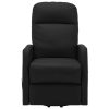 Stand-up Massage Recliner Faux Leather – Black