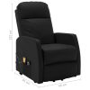 Stand-up Massage Recliner Faux Leather – Black