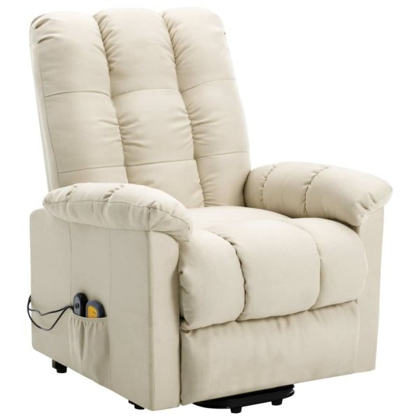 Stand-up Massage Recliner Fabric – Cream