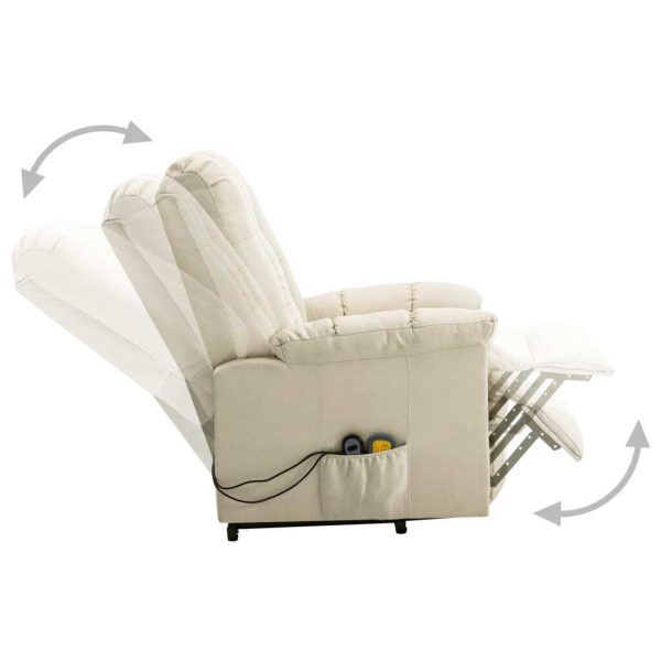 Stand-up Massage Recliner Fabric – Cream