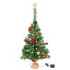 Artificial Christmas Tree with Baubles and LEDs Green 64 cm