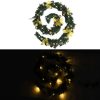 Christmas Garland with LED Lights 2.7 m PVC – Green and Gold