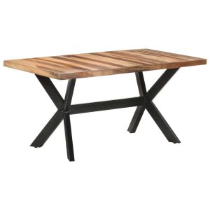 Dining Table Solid Wood with Sheesham Finish – 160x80x75 cm