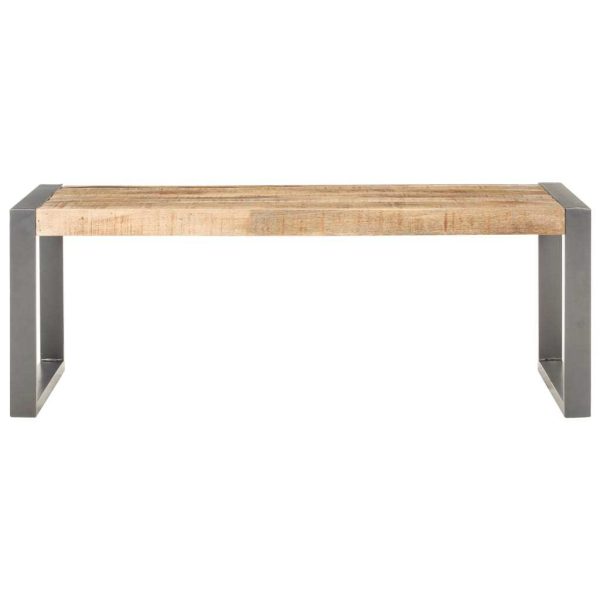 Coffee Table 110x60x40 cm Solid Wood with Sheesham Finish – Grey