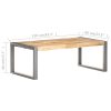 Coffee Table 110x60x40 cm Solid Wood with Sheesham Finish – Grey